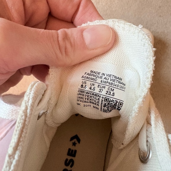 Converse White High Top Sneakers with Red Cherry Print - Picture 9 of 11